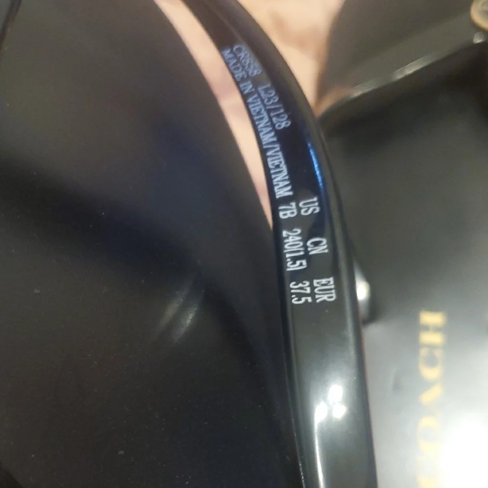 Coach Black Sandals with Gold Accents - Picture 8 of 11